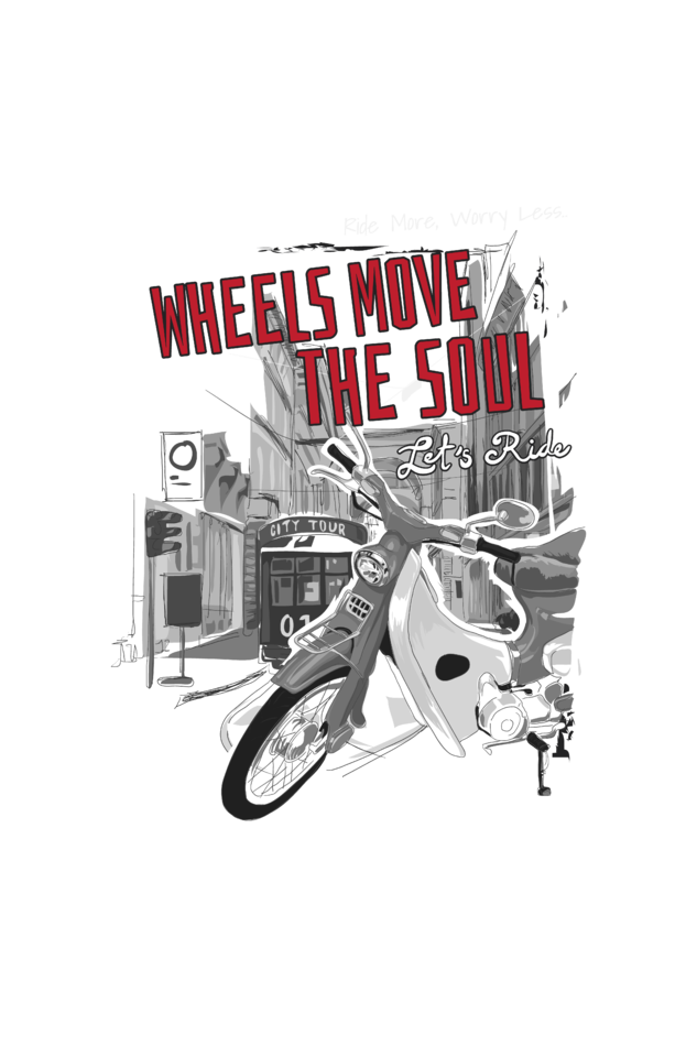 wheels move the soul supima cotton t-shirt