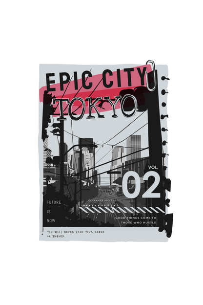 Epic City Tokyo Print T-Shirt