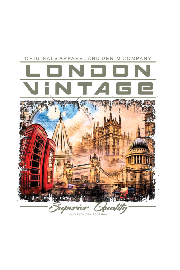 london vintage print t-shirt – supima cotton