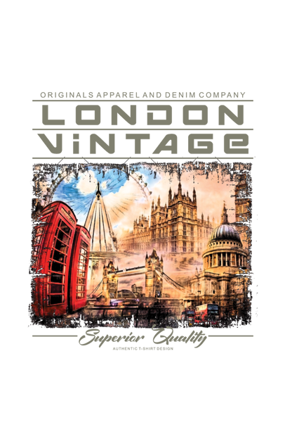 London Vintage Print T-Shirt – Supima Cotton