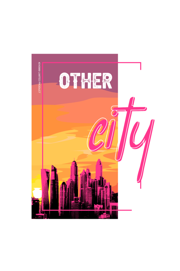 other side city print t-shirt