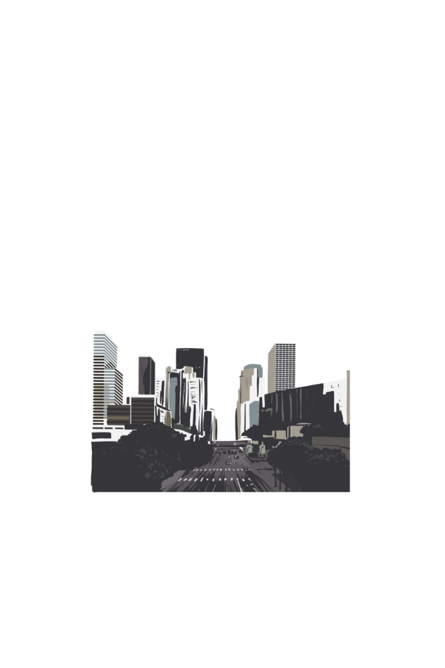 downtown print t-shirt