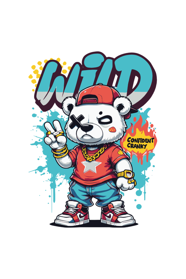 wild panda print t-shirt