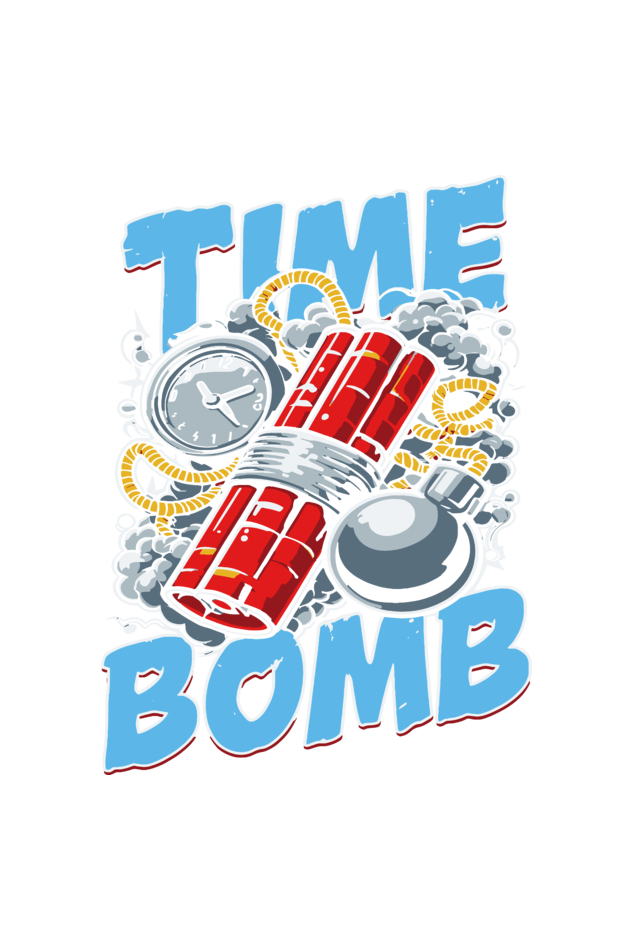 time bomb print t-shirt: explosive style and bold attitude