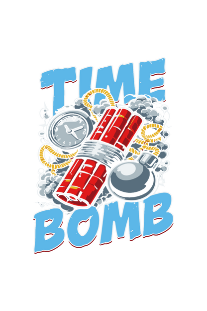 Time Bomb Print T-Shirt: Explosive Style and Bold Attitude