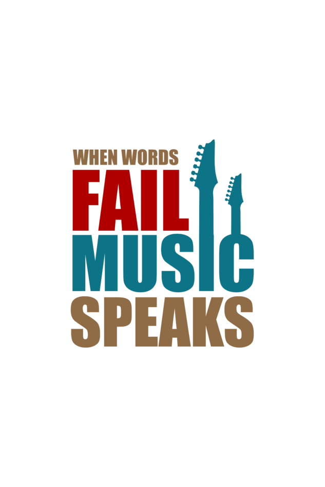 when words fail, music speaks t-shirt : let the music tell your story