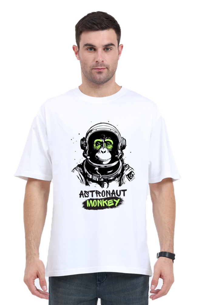 astronaut monkey print oversized t-shirt – a cosmic adventure in style