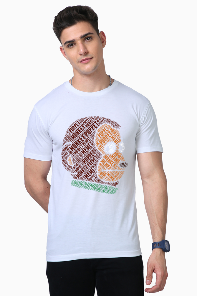 mono monkey design t-shirt