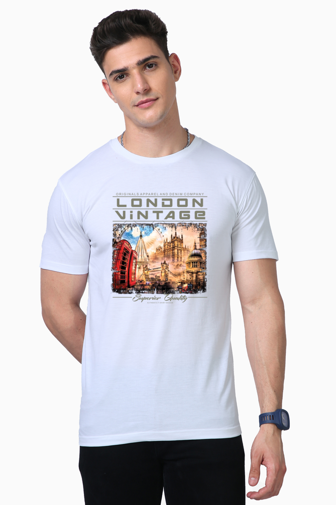 london vintage print t-shirt – supima cotton