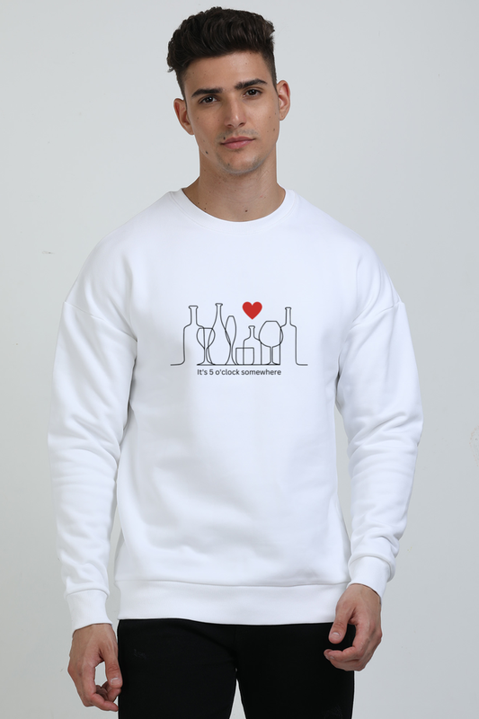 Bottles Glass & Heart Sweatshirt – A Perfect Blend of Art and Comfort