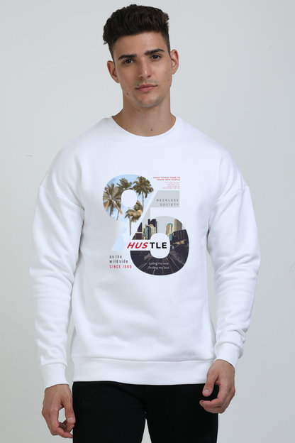 Hustle Print Sweatshirt – Fuel Your Ambition, Wear Your Drive