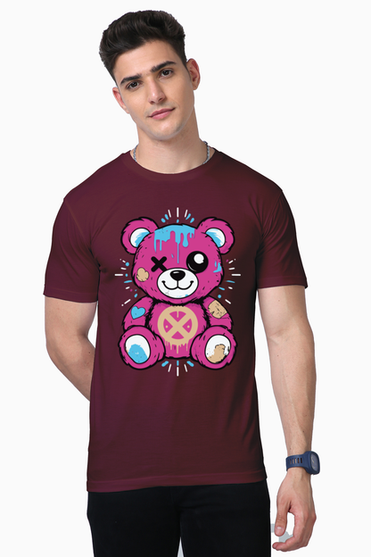 One Eye Teddy Print T-Shirt: Quirky, Edgy, and Full of Personality