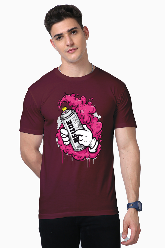 spray in hands t-shirt: urban edge meets creative vibe