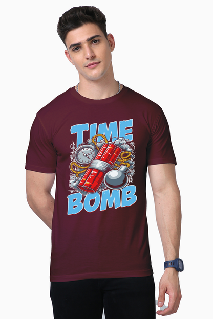 Time Bomb Print T-Shirt: Explosive Style and Bold Attitude