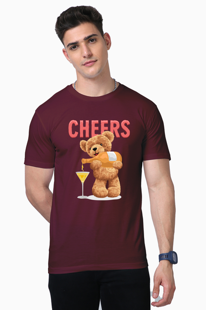 Cheers Teddy T-Shirt: Toast to Fun, Friendship, and Good Times