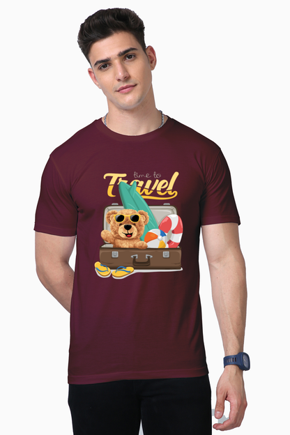 Time to Travel Teddy T-Shirt: Adventure Awaits with Every Step!