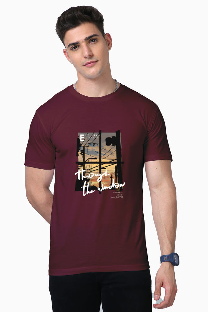 through the window print supima t-shirt