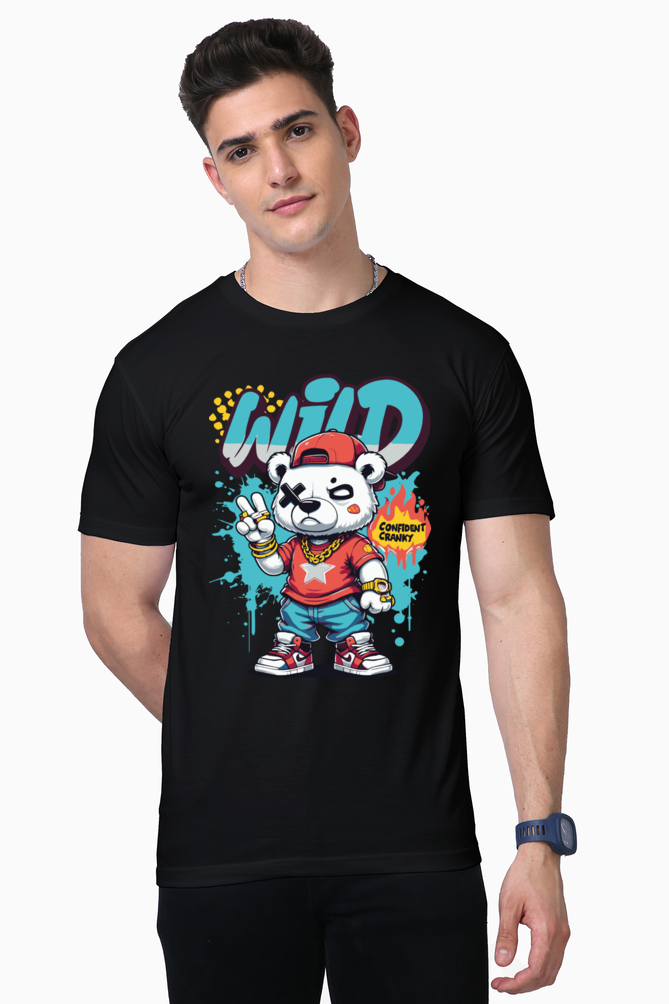 wild panda print t-shirt