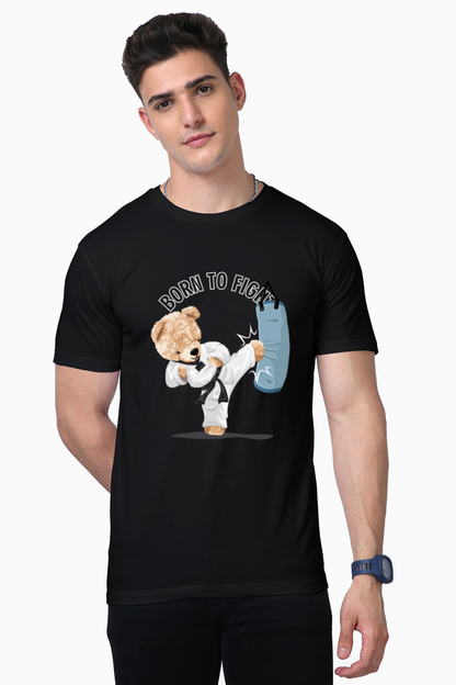 Born to Fight Teddy T-Shirt: Unleash Your Inner Fighter with Cuteness!