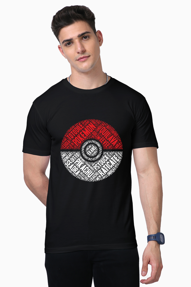 supima cotton poké ball design t-shirt