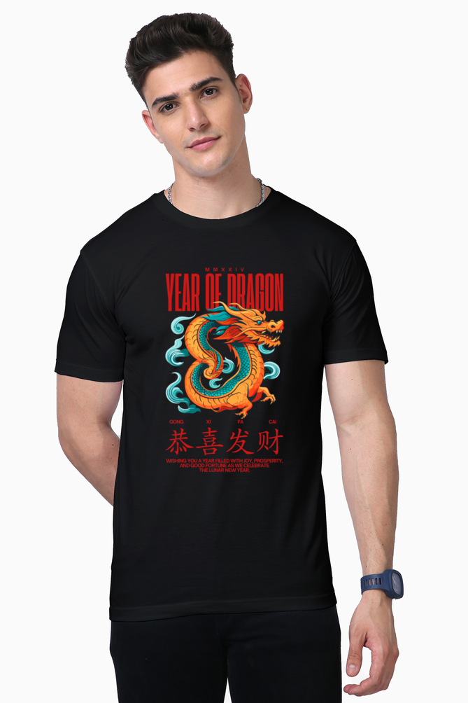 dragon print supima t-shirt : unleash the power of style.