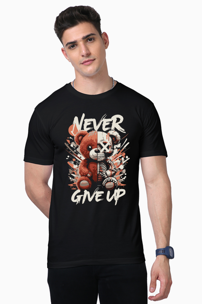 Never Give Up Teddy T-Shirt