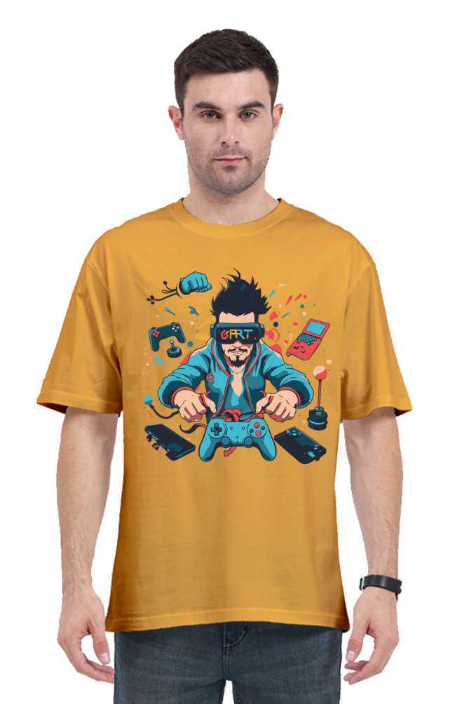 gamer print oversized t-shirt – level up your style