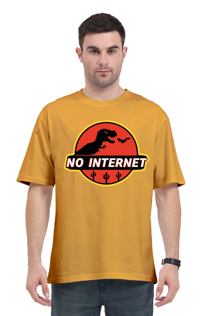 "No Internet" Dragon Oversized T-Shirt – Embrace the Offline Vibe