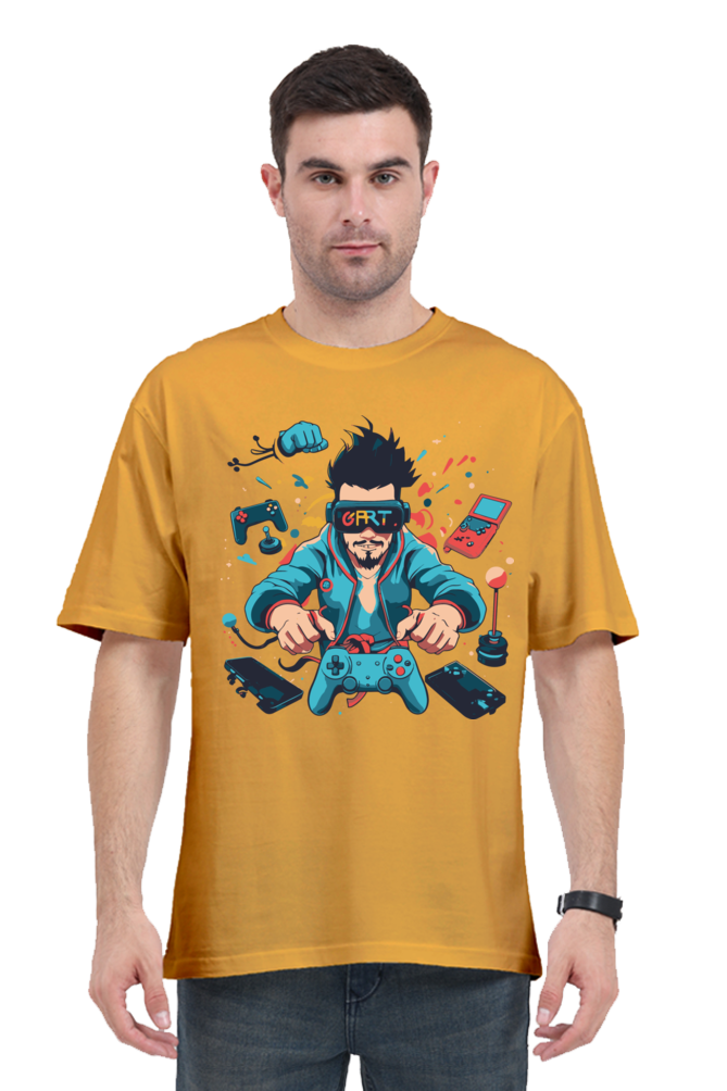 gamer print oversized t-shirt – level up your style