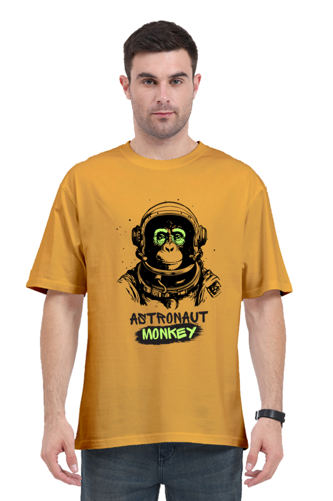 astronaut monkey print oversized t-shirt – a cosmic adventure in style