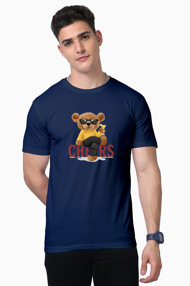 teddy cheers t-shirt: raise a glass with a hug!