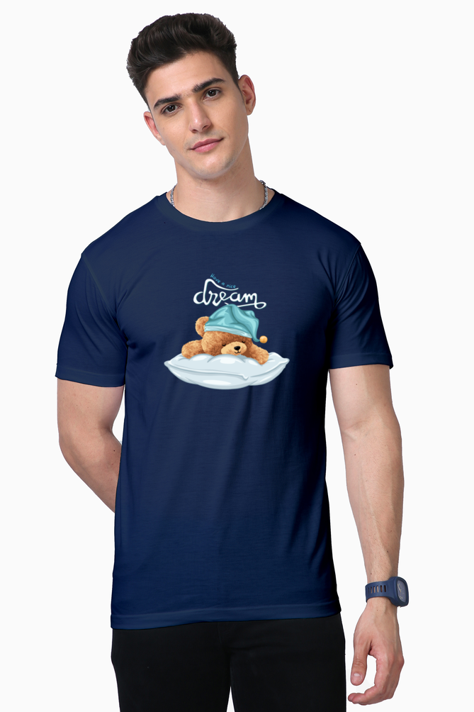 sleeping teddy t-shirt: dream big, rest easy!