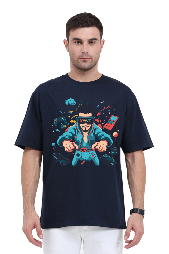 gamer print oversized t-shirt – level up your style