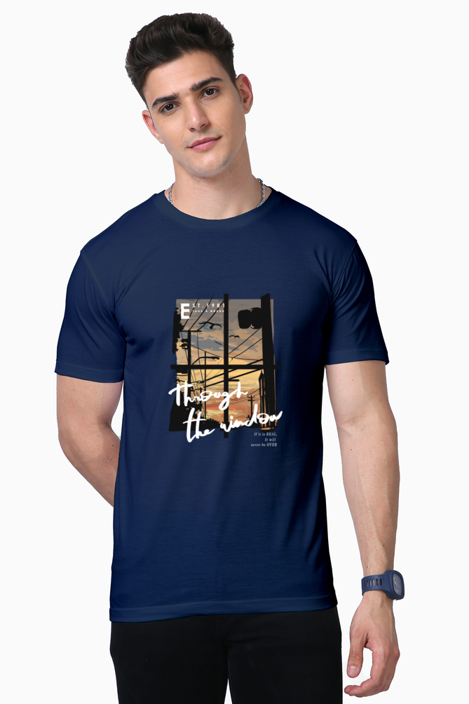 through the window print supima t-shirt