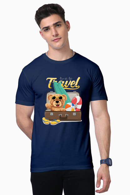 Time to Travel Teddy T-Shirt: Adventure Awaits with Every Step!