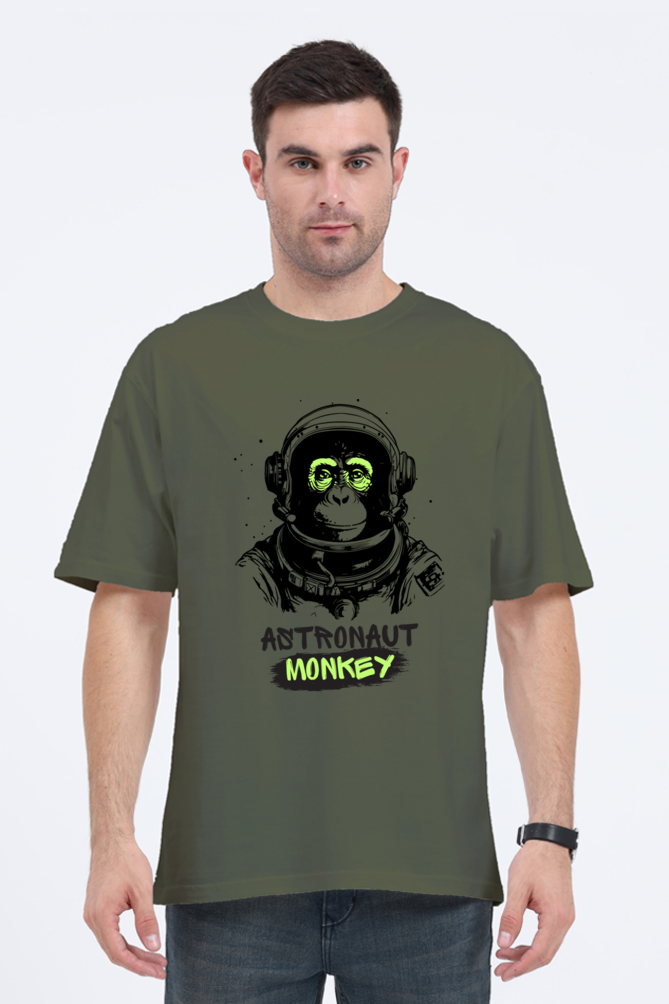 astronaut monkey print oversized t-shirt – a cosmic adventure in style