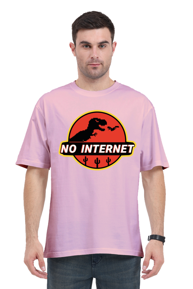 "no internet" dragon oversized t-shirt – embrace the offline vibe