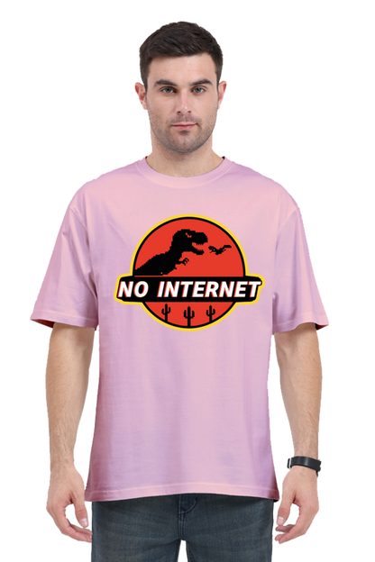 "No Internet" Dragon Oversized T-Shirt – Embrace the Offline Vibe