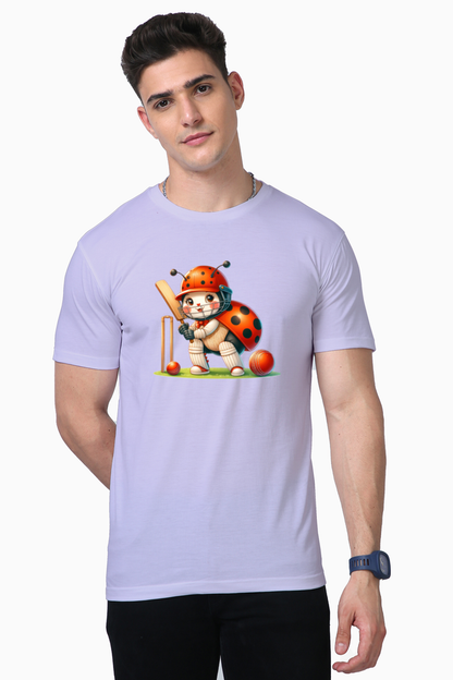 Ladybug Playing Cricket Printed Supima T-shirt