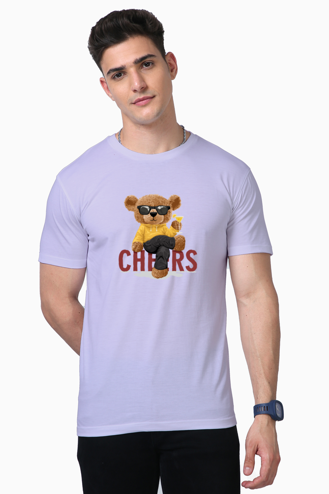 teddy cheers t-shirt: raise a glass with a hug!