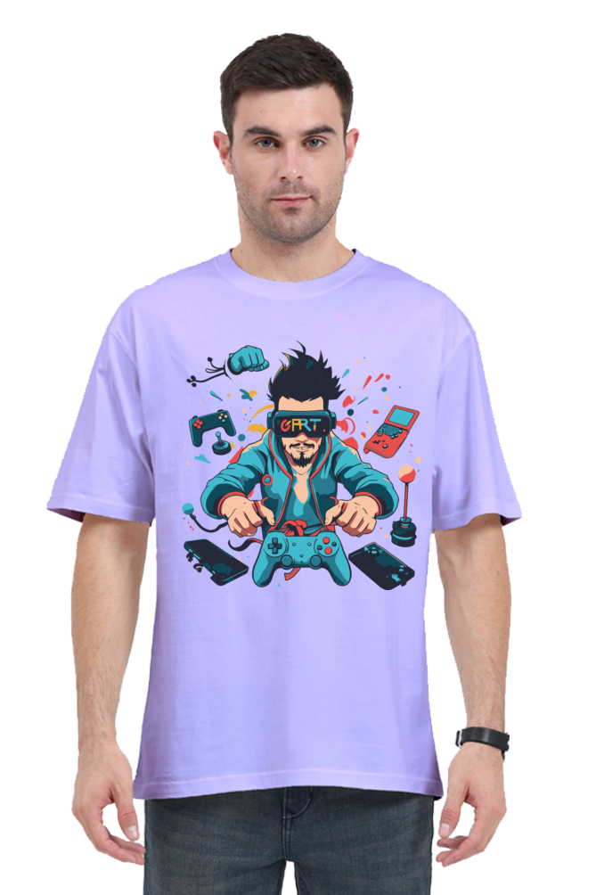 gamer print oversized t-shirt – level up your style