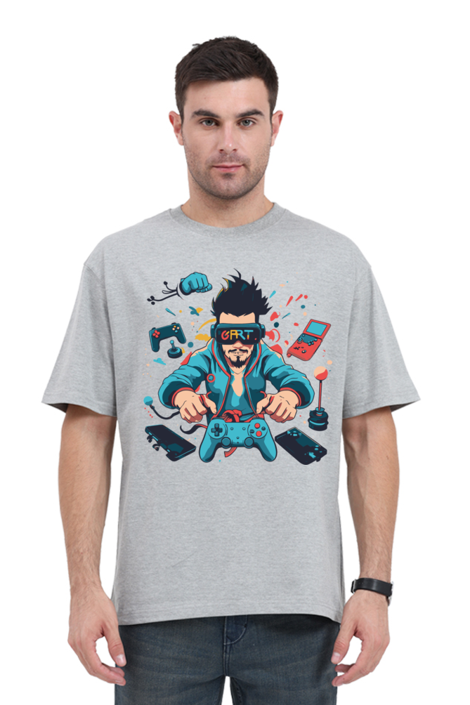 gamer print oversized t-shirt – level up your style