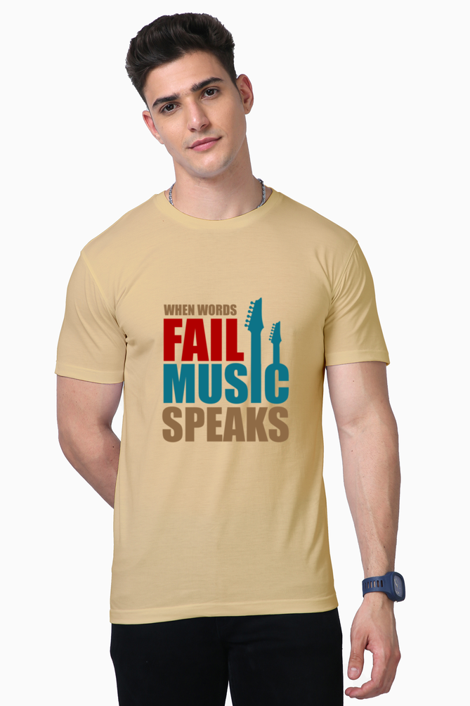 when words fail, music speaks t-shirt : let the music tell your story