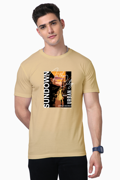 Sundown Text Print T-Shirt – Supima Cotton