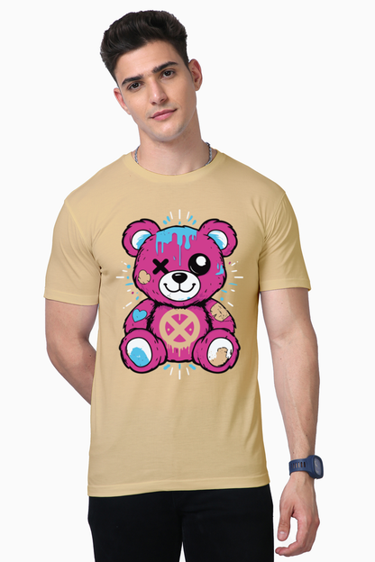 One Eye Teddy Print T-Shirt: Quirky, Edgy, and Full of Personality