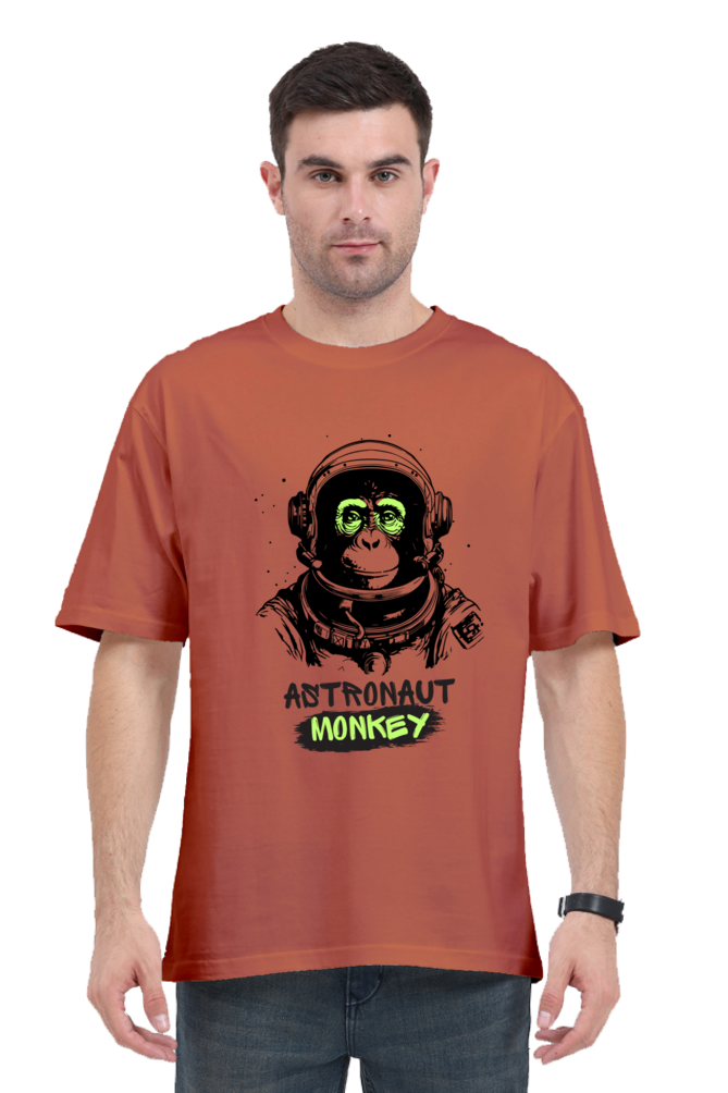 astronaut monkey print oversized t-shirt – a cosmic adventure in style