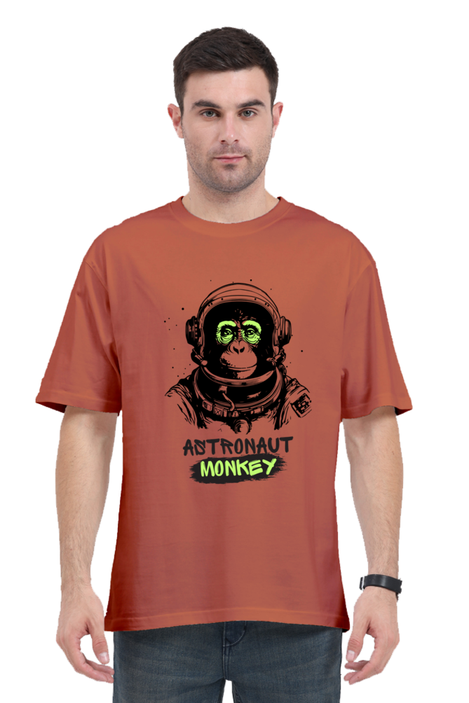 astronaut monkey print oversized t-shirt – a cosmic adventure in style