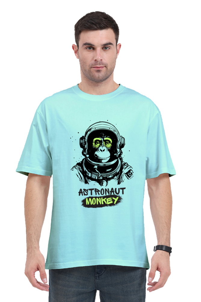 astronaut monkey print oversized t-shirt – a cosmic adventure in style