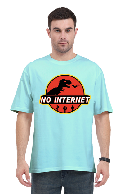 "No Internet" Dragon Oversized T-Shirt – Embrace the Offline Vibe