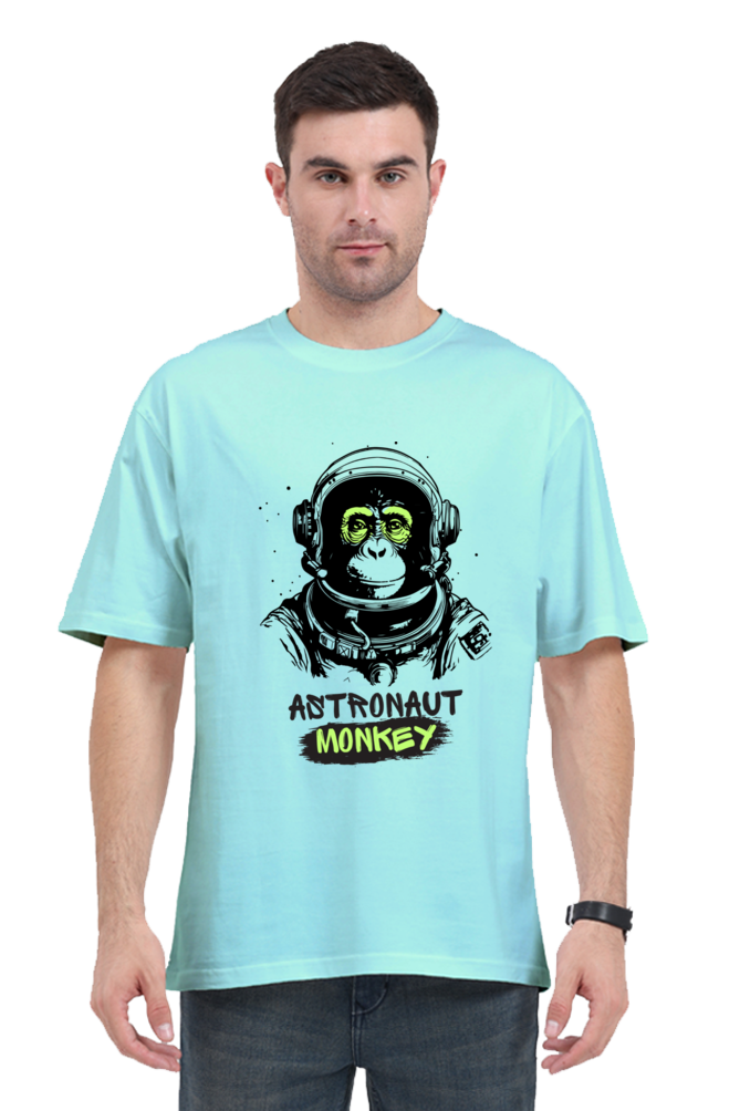 astronaut monkey print oversized t-shirt – a cosmic adventure in style